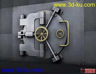 防盗门  金库门  maya模型的图片