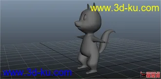 3D打印模型一只正在做的松鼠的图片