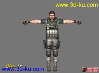 生化危机6游戏角色模型（Leon，Chris）的图片