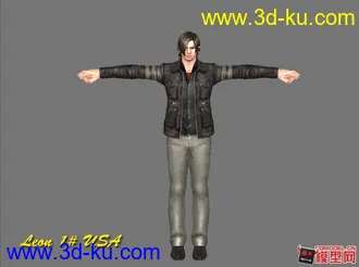 生化危机6游戏角色模型（Leon，Chris）的图片