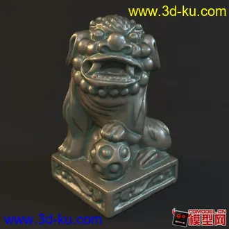 3D打印模型狮子滚球的图片