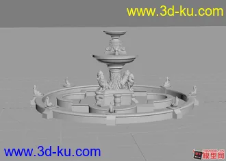 3D打印模型欧式喷泉的图片