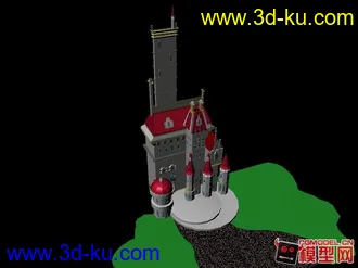 3D打印模型小城堡。的图片