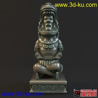 3D打印模型古玛雅人物雕像的图片