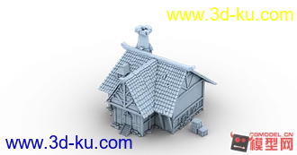 3D打印模型做的一些古代 精致高模小房子的图片