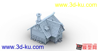 3D打印模型做的一些古代 精致高模小房子的图片