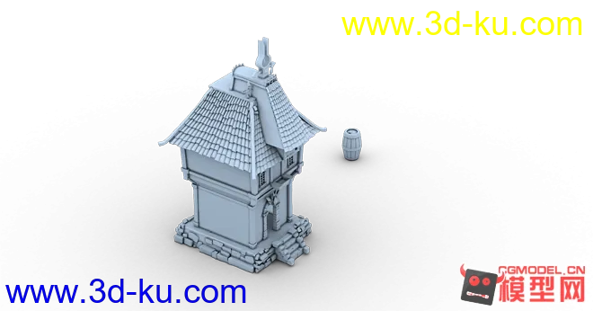 做的一些古代 精致高模小房子模型的图片3