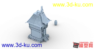 3D打印模型做的一些古代 精致高模小房子的图片