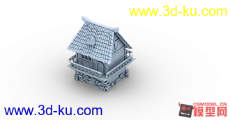 3D打印模型做的一些古代 精致高模小房子的图片