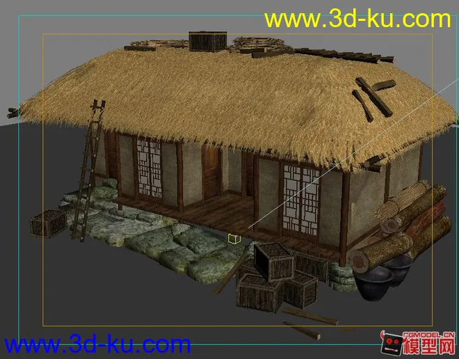 早年做的一个茅草房子模型的图片1