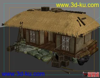 3D打印模型早年做的一个茅草房子的图片