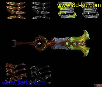3D打印模型魔兽世界兵器的图片