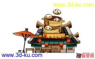 3D打印模型卡通二维渲染场景的图片