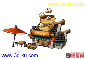 3D打印模型卡通二维渲染场景的图片