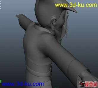 3D打印模型老头 博士 纯原创未平滑的图片
