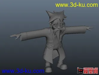 3D打印模型老头 博士 纯原创未平滑的图片