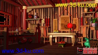 3D打印模型一个室内动画场景渲染建模  喜欢的可以下载的图片