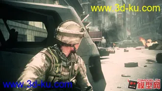 一个亚洲士兵模型，MAX和MAYA格式，分别带绑定的图片