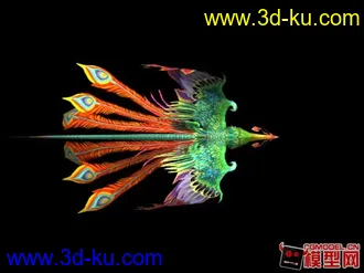 3D打印模型网上下载的一只朱雀 带动作的图片