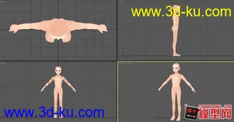 3D打印模型外包_QQ炫舞 资源_男素模的图片