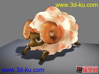 Q版_萌系-羊咩咩，模型+贴图_max7的图片