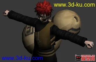 火影忍者“我爱罗”模型，从魔兽导出的不会用。的图片
