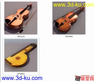 乐器模型合集15个的图片