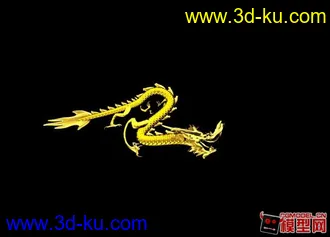 3D打印模型黄金中国龙带2012形状路径动画的图片