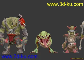 3D打印模型戰錘_綠皮部隊_龍騎士的图片