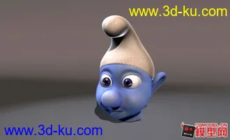 3D打印模型蓝精灵人头像的图片
