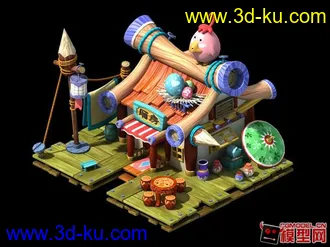 3D打印模型乡村酒吧，要的拿去的图片