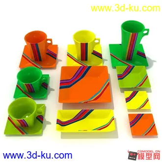 3D打印模型吃饭喝茶用品的图片