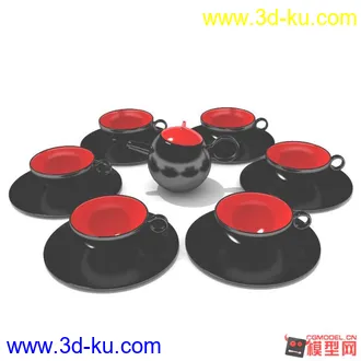3D打印模型吃饭喝茶用品的图片