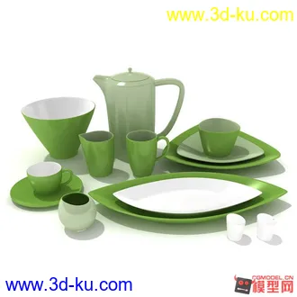 3D打印模型吃饭喝茶用品的图片