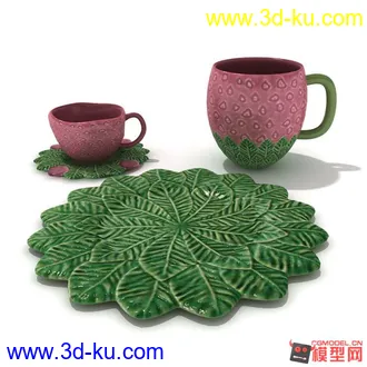 3D打印模型吃饭喝茶用品的图片