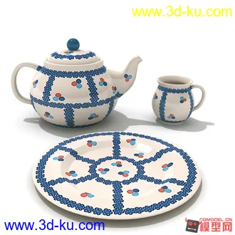 3D打印模型吃饭喝茶用品的图片