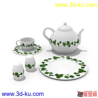 3D打印模型吃饭喝茶用品的图片