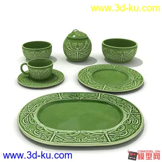 3D打印模型吃饭喝茶用品的图片