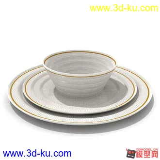 3D打印模型吃饭喝茶用品的图片