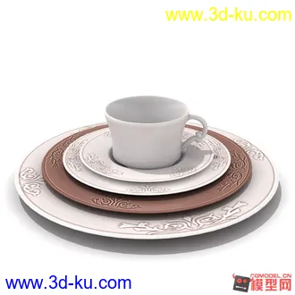 3D打印模型吃饭喝茶用品的图片