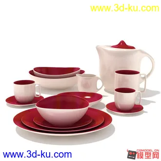3D打印模型吃饭喝茶用品的图片