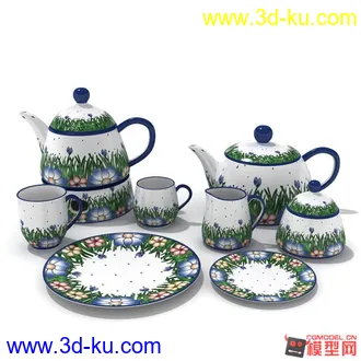 3D打印模型吃饭喝茶用品的图片
