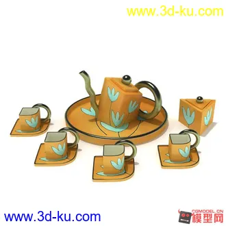 3D打印模型吃饭喝茶用品的图片