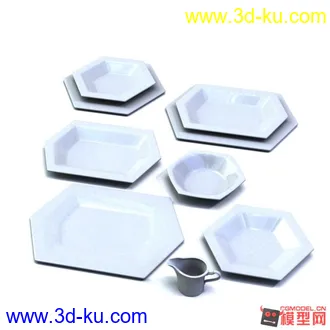 3D打印模型吃饭喝茶用品的图片
