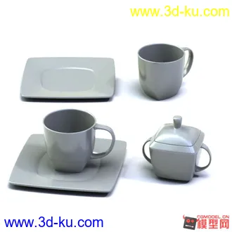 3D打印模型吃饭喝茶用品的图片