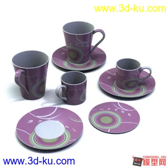 3D打印模型吃饭喝茶用品的图片