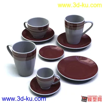 3D打印模型吃饭喝茶用品的图片