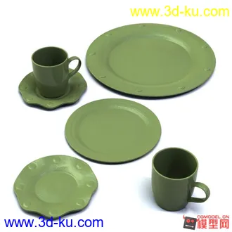 3D打印模型吃饭喝茶用品的图片