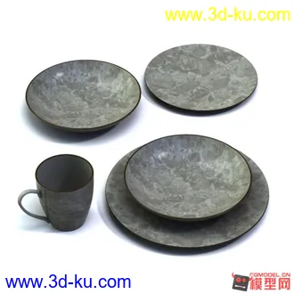 3D打印模型吃饭喝茶用品的图片