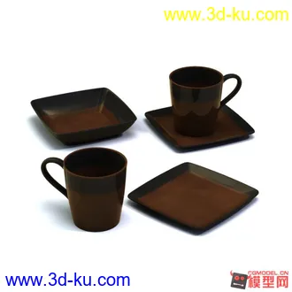 3D打印模型吃饭喝茶用品的图片